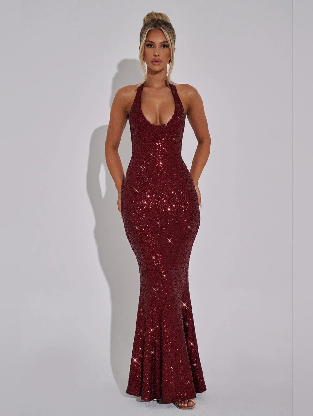 Vestido largo Odette - Vino BABYBOO NWT $180 medium